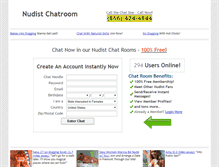 Tablet Screenshot of nudistchatroom.net